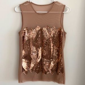 Bcbg maxazria “jalen” sequin blouse, XS